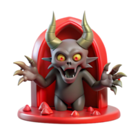 Cute Devil Figurine - A whimsical depiction of a devil figurine capturing its playful and enchanting presence png