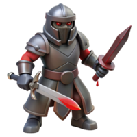 Dark Knight Swords, Armor, Fantasy in a Dynamic Three Dimensional Scene of Adventure png