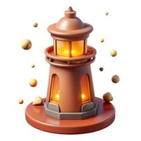 Luminous Tower 3D Render A radiant tower navigating the digital landscape, its surface glowing with vibrant colors in a stunning render. png