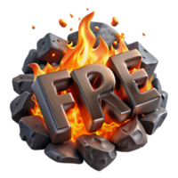 Fiery Free 3D Render Embers and Flames Background png