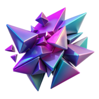 Iridescent Prism Explosion 3D Abstract Background Image png