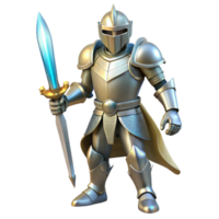 Knight with Sword and Armor in a Fantasy Game Setting png