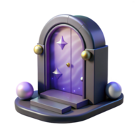 Mystic Door 3D Render A magical 3D depiction of a mystic door, creating an aura of mystery and enchantment. png