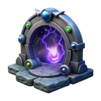 Mystic Portal with Swirling Energy and Fantasy Gateway to Another Realm png