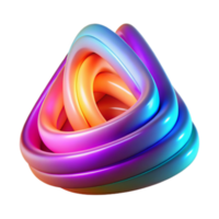 Vibrant Rainbow 3D Abstract Background, Intertwined Rings, Colorful Gradient, Shiny Texture, Geometric Design, Abstract Art, Digital Illustration, Modern Graphic, Trendy Wallpaper, Abstract Shapes png