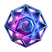 3D Render Abstract Geometric Star Hexagon Background png
