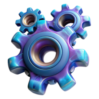 Interlocking Gears 3D Render Abstract Background Image png