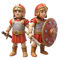 Roman Soldier 3D Models A dynamic depiction of a soldier navigating a world of Roman history, captured in a stunning three-dimensional model. png