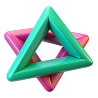 Interlocking Triangles 3D Render Abstract Background Image png