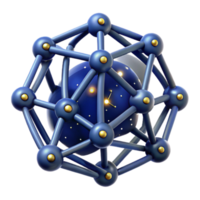 Abstract 3D Render of a Molecular Clock Structure png