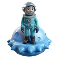 Astronaut on Asteroid Space Exploration A scene of space exploration, featuring an astronaut venturing onto an asteroid in a digital universe. png