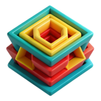 3D Render Colorful Interlocking Cubes Abstract Background Image png