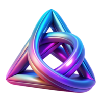 Abstract 3D Render of Intertwined Triangular Forms with Gradient Colors png