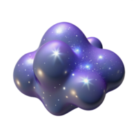 Cosmic Nebula Three Dimensional Render in a Mesmerizing Scene of Galactic Beauty png