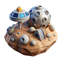 Asteroid Habitat Space Colony Design A dynamic depiction of a habitat crafted on an asteroid, capturing the essence of space exploration in a digital world. png