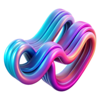 Abstract 3D Render of Intertwined Colorful Waves, Vibrant Gradient Hues, Dynamic Flowing Lines, Smooth Shiny Surface, Digital Art Background png