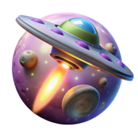 Spaceship in Cosmic Flight Through a Galactic Adventure png