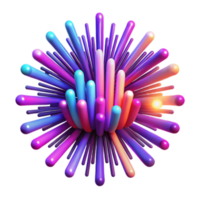 Vibrant 3D Abstract Background of Colorful Exploding Cylinders png