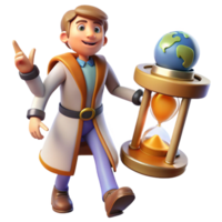 Time Globe Learning Adventure with Enchanting Elements and Mystical Design png