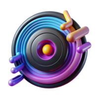 Abstract 3D Render of Circular Design with Vibrant Colors png