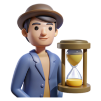 Time Management A Three Dimensional Guide in a Thoughtful Scene of Enchantment png