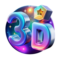 3D Render Cosmic Galaxy Background with Shiny Numbers png