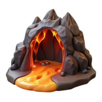 Lava Cave in a Three Dimensional Model of Historical Design png