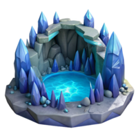 Crystal Cave Pool - A serene depiction of a crystal cave pool capturing its tranquil beauty and reflective surface png