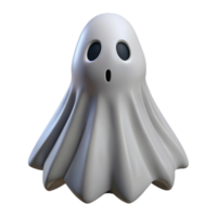 Cute Ghost 3D Model An adorable and playful 3D representation of a ghost, designed with a friendly and whimsical appearance. png