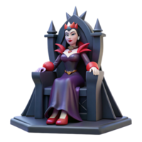 Evil Queen Throne Three Dimensional Render in a Haunting Scene of Enchantment png
