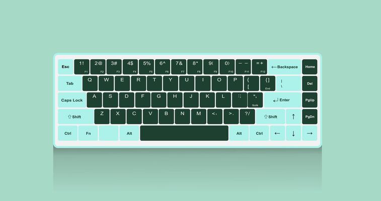 Tenkeyless keyboard in mint green and black, creating a fresh and modern feel