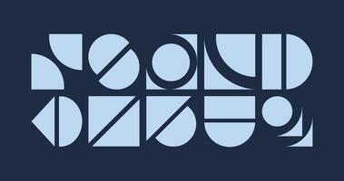 Creative typographic shapes forming an abstract and modern pattern vector