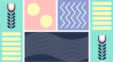 abstract flat color background vector