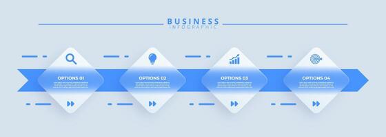 Design template for infographic labels with icons and 4 option vector