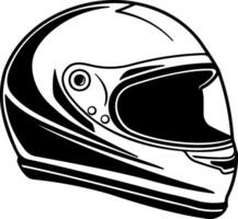 black motorcycle or racing helmet without background vector