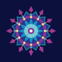 a colorful circular design on a dark blue background vector