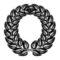 a laurel wreath with leaves on a white background vector