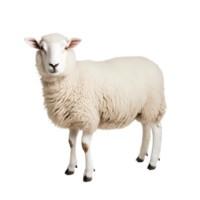 Fuzzy Sheep with Thick Wool on Display png