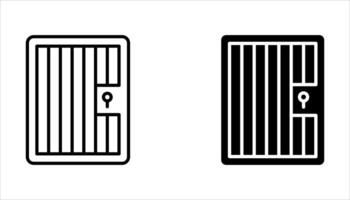 prison icon set, vector