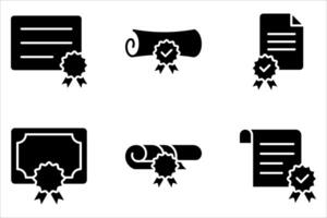 certificate icon set. vector