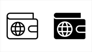 e wallet icon set. vector