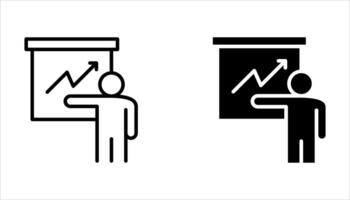 presentation icon set vector