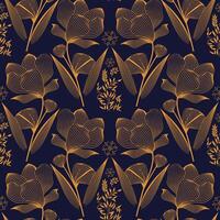 Trendy Floral Background with Abstract Floral Arrangements vector