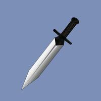 Medieval custom ancient dagger design vector