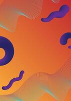 Wave and lines abstract on an orange background. For cover, book, web, presentation, and card. vector