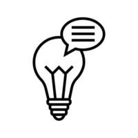 lightbulb with chat bubble vector