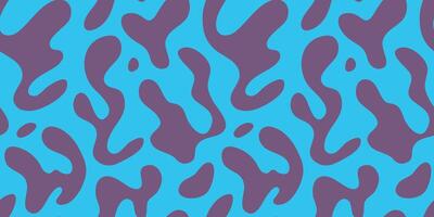 Abstract wavy y2k shape seamless pattern illustration. Modern minimalist art print background of psychedelic curvy shapes on colorful pastel backdrop. Neon fashion fabric, liquid texture design vector