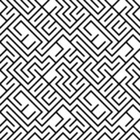 Black and white line geometric seamless pattern vector