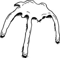Hand drawn ink illustration of drips of icing, cream or sauce. Perfect for recipe books, bakery branding, culinary designs, cafe menus, confectionery and cookery and food related projects. vector