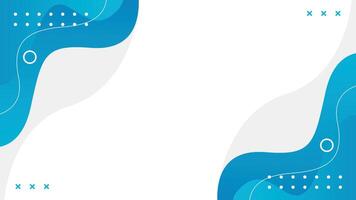 Abstract blue wave background with geometric element. Modern dynamic wallpaper vector